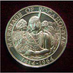 1614-1964 Pocahontas Silver Medal. BU.