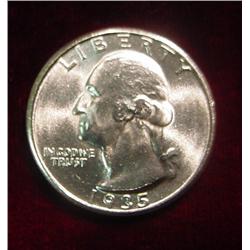 1935P Washington Quarter. Gem BU.