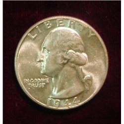 1944P Washington Quarter. Gem BU.