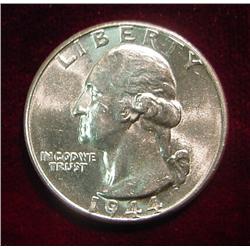 1944P Washington Quarter. Gem BU.