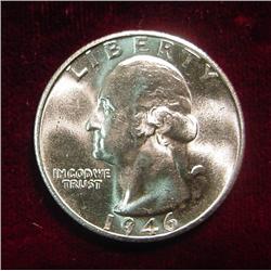 1946S Washington Quarter. Gem BU.