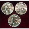 Image 1 : 1954P, 54D & 61P Washington Quarters. Gem BU.