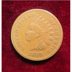 1868 Indian Head Cent. VG.