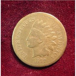 1877 Indian Head Cent. VG. Cleaned.
