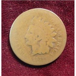 1873 Indian Head Cent. AG-G.