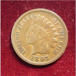 1897 Indian Head Cent . F.