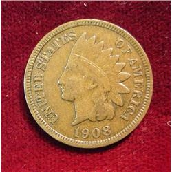 1908S Indian Head Cent. VF.