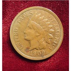 1909S Indian Head Cent. AU Brown.