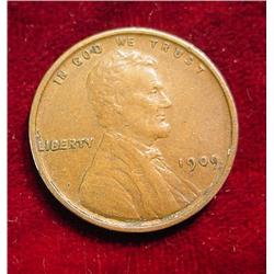 1909 VDB Lincoln Cent. EF.