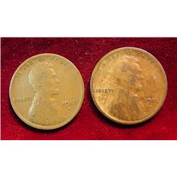 1912D & 13D Lincoln Cents. F.