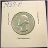 Image 1 : 1937P Washington Quarter. EF.
