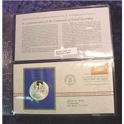 Sound Recording Sterling Silver 1st Day Cover.