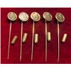 Image 1 : (5) Antique Pattern Gold Coin Stick Pin.