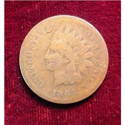 1864 Bronze Civil War Indian Head Cent. G-4