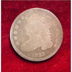 1833 Capped Bust Half Dime.