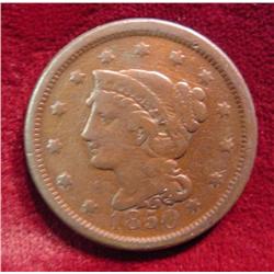 1850 U.S. Large Cent. F-12