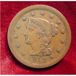 1852 U.S. Large Cent. VF 20.