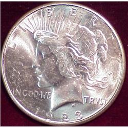 1923S Peace Dollar. BU.