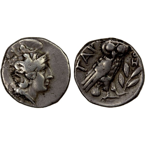 CALABRIA: Tarentum/Taras, AR drachm (3.19g), ca. 302-280 BC, F-VF