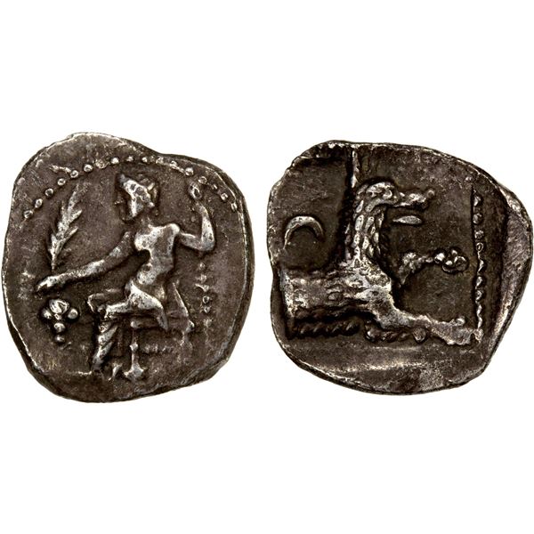 CILICIA: Tarsos, AR obol (0.59g), ca. 4th century BC, VF