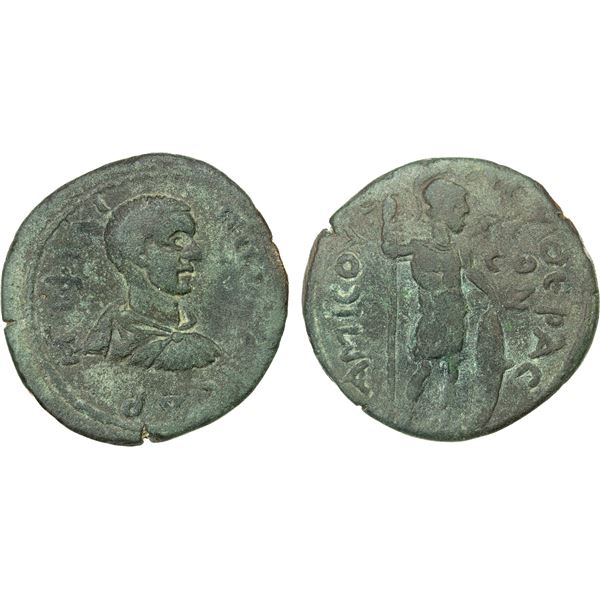 PONTOS: Amisos, Philip II, caesar, 247-249, AE36 (22.16g), CY 277 (245/6 AD), F-VF