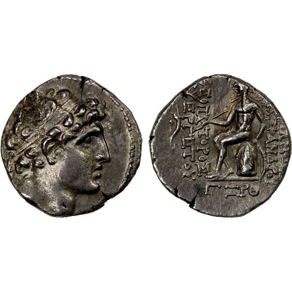 SELEUKID KINGDOM: Alexander I Balas, 152-145 BC, AR drachm (3.97g), Antioch on the Orontes, year 163