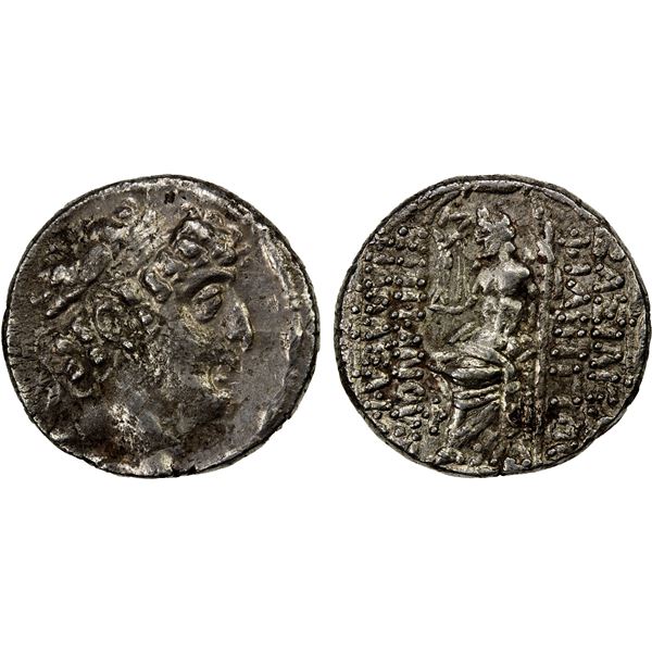 SELEUKID KINGDOM: Philip I Philadelphos, ca. 95/4-76/5 BC, AR tetradrachm (15.16g), Antioch on the O