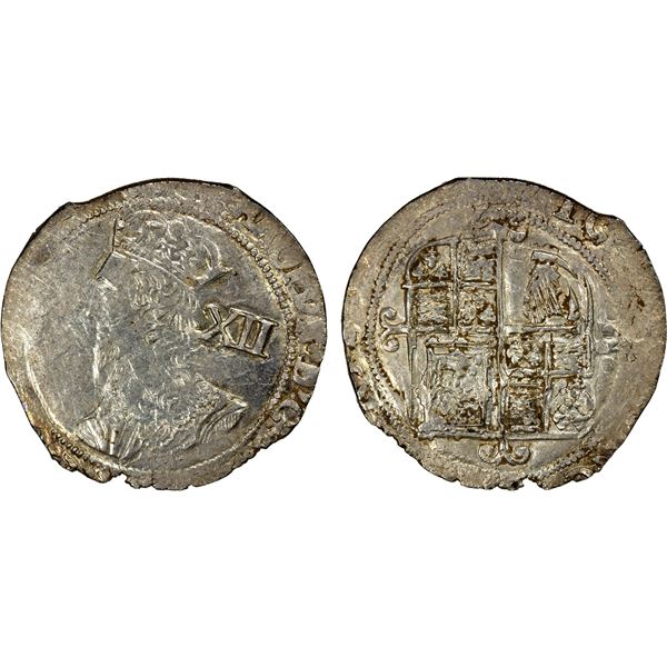 ENGLAND: Charles I, 1625-1649, AR shilling (6.12g), ND (1643-6), EF