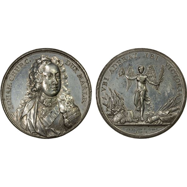 GREAT BRITAIN: medal (34.07g), 1722, EF