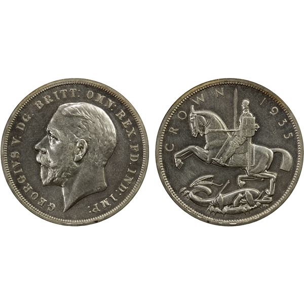 GREAT BRITAIN: AR crown, 1935, Specimen