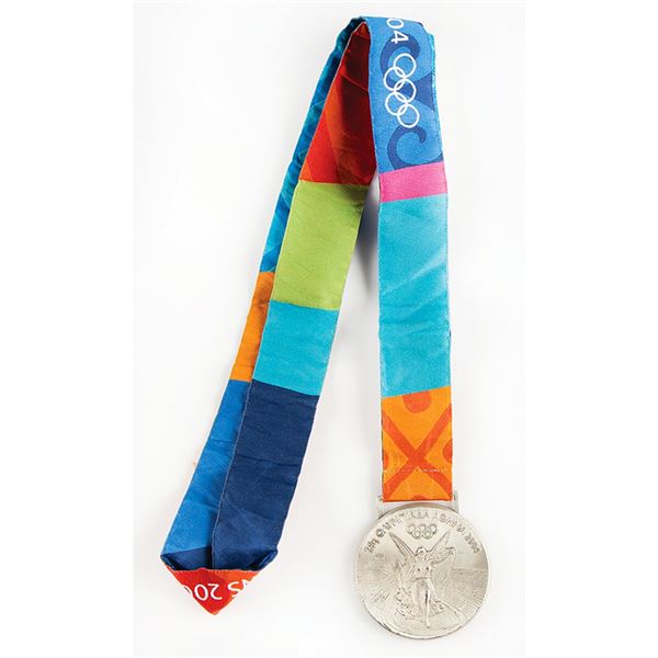 Ryan Lochte's Athens 2004 Summer Olympics Silver Winner's Medal