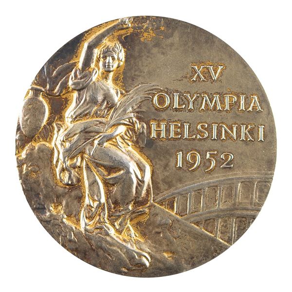 Helsinki 1952 Summer Olympics Gold Winner's Medal for Swimming (4 Ã— 200 Metre Freestyle Relay)