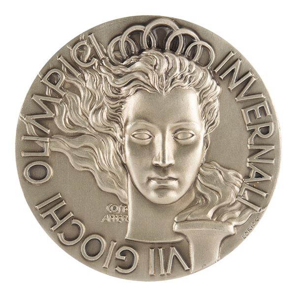 Cortina 1956 Winter Olympics Silver Winner's Medal