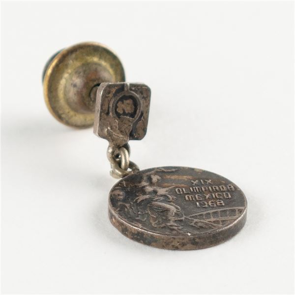 Mexico City 1968 Summer Olympics Gymnastics Silver Winner's Medal Pin