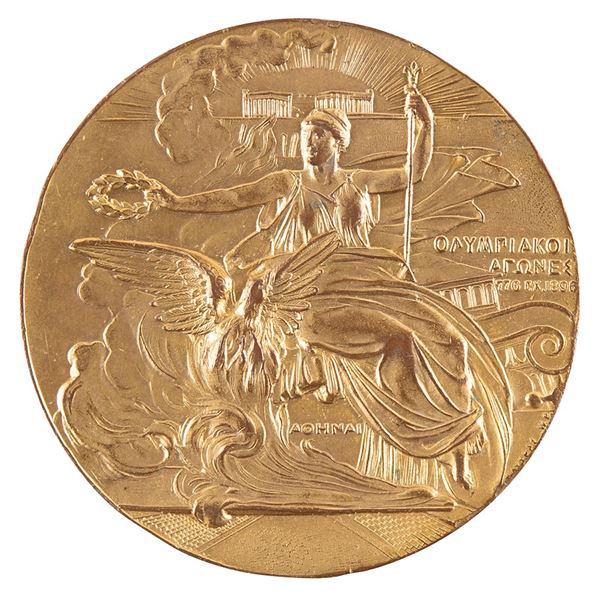 Athens 1896 Olympics Gilt Bronze Participation Medal