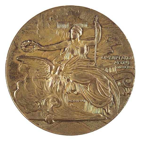 Athens 1906 Intercalated Olympics Gilt Bronze Participation Medal