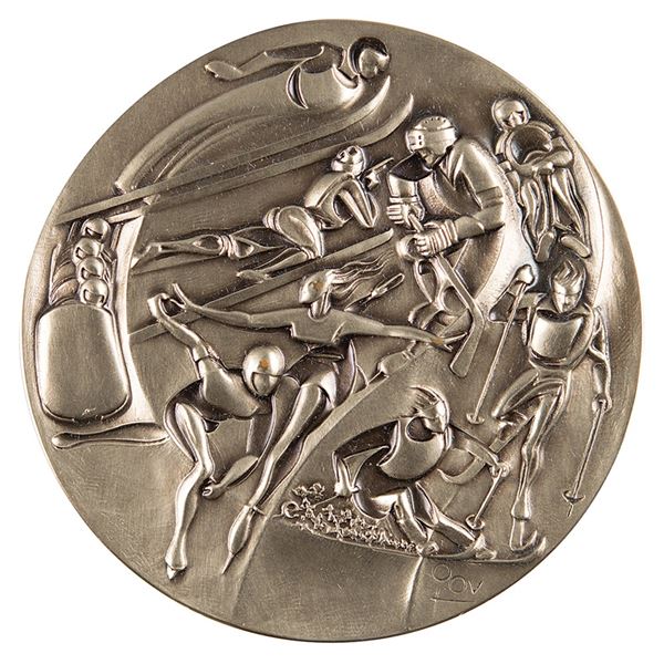 Lake Placid 1980 Winter Olympics Nickel-Silver Participation Medal