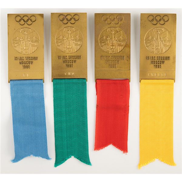 Moscow 1980 IOC Session Badges (4)