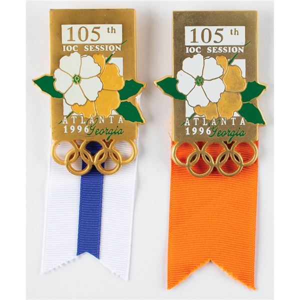 Atlanta 1996 (2) IOC Session Badges