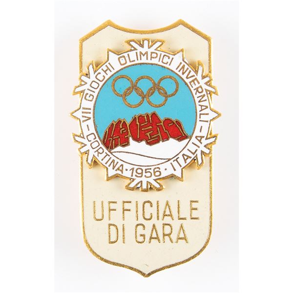 Cortina 1956 Winter Olympics Match Official Badge