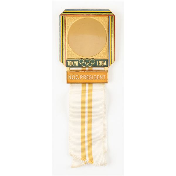 Tokyo 1964 Olympics NOC President's Badge for James Worrall