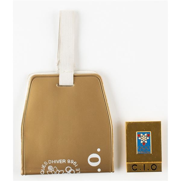 Grenoble 1968 Winter Olympics IOC Badge and Arm Band
