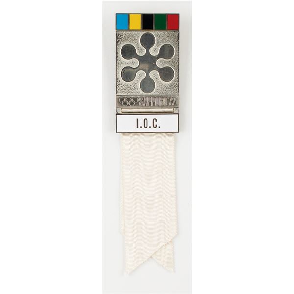 Sapporo 1972 Winter Olympics IOC Badge Housed in its Presentation Case for James Worrall