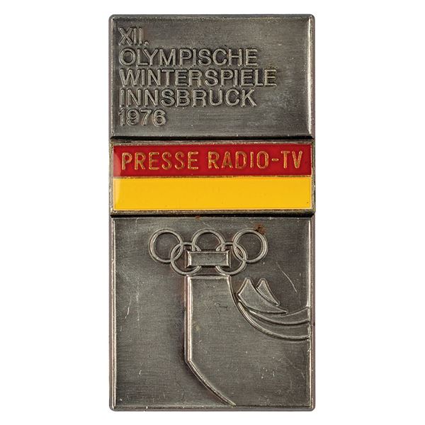 Innsbruck 1976 Winter Olympics Media Badge