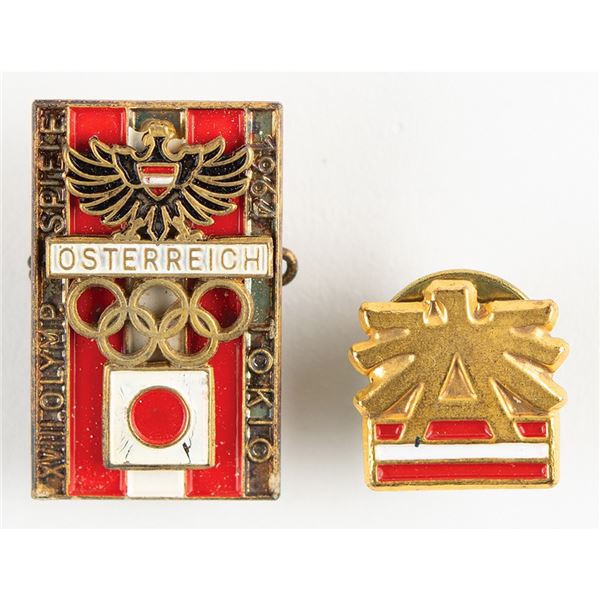 Tokyo 1964 Summer Olympics (2) Austria NOC Pins
