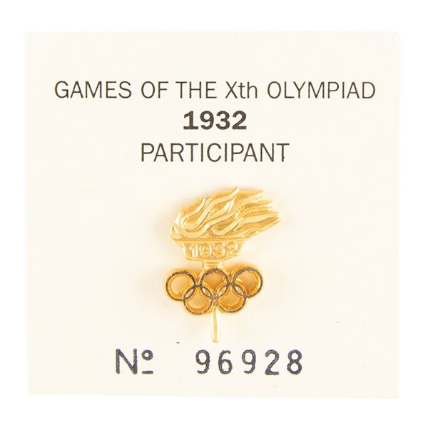 Los Angeles 1932 Summer Olympics IOC Participation Pin