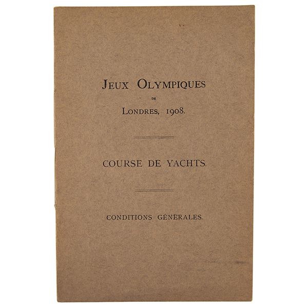 London 1908 Olympics Program for Yachting