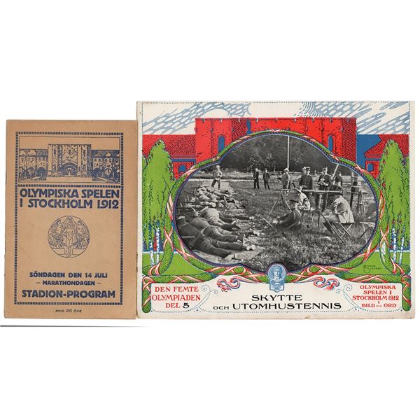 Stockholm 1912 Olympics Official Programs Lot of (2)