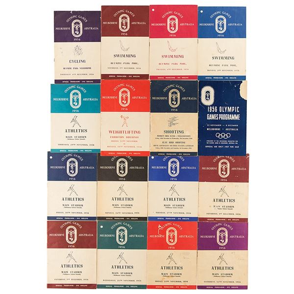 Melbourne 1956 Summer Olympics Daily Programs Lot of (16)