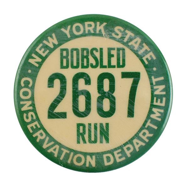 Lake Placid 1932 Winter Olympics Bobsled Waiver Button